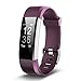 Price comparison product image Smart Bracelet, Bluetooth 4.0 Waterproof Heart Rate Monitor with 0.96"OLED Touch Panel,Activities Recording,GPS & Auto Sleep Tracking, SMS/SNS, Sedentary, Pedometer Alert,Best Fitness Tracker for Iphone X/8/7/6S/SE, Ipad, Samsung Galaxy S8/S7/Edge and More