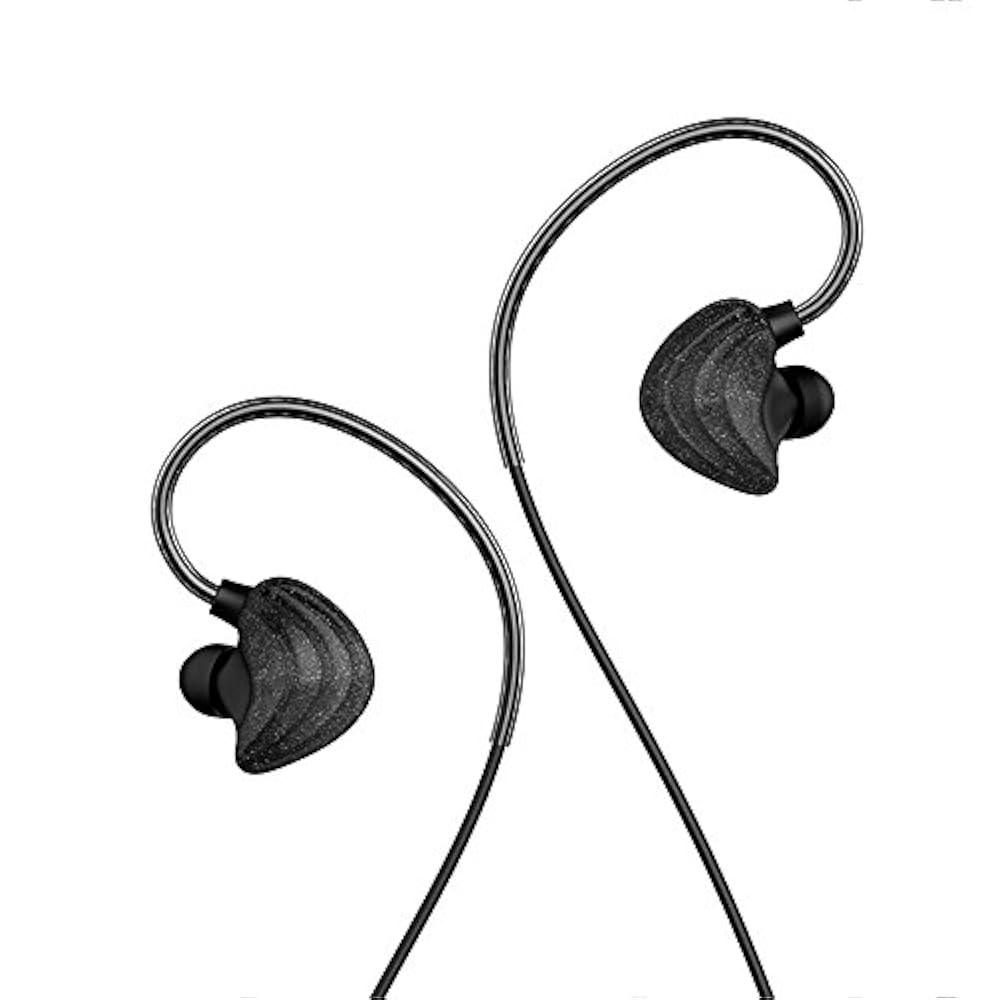 Lemumu CM5-Kopfhörer Ohrhörer Doppel-Spule und Typ, bendingschoolgirl 3, 5 mm, Schwarz