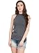 IRALZO Grey High Neck Tank Top for Women RS.460.00
