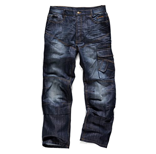 Preisvergleich Produktbild Scruffs Trade Jeans Arbeitshose Hose Kniepolster - Blau, W34