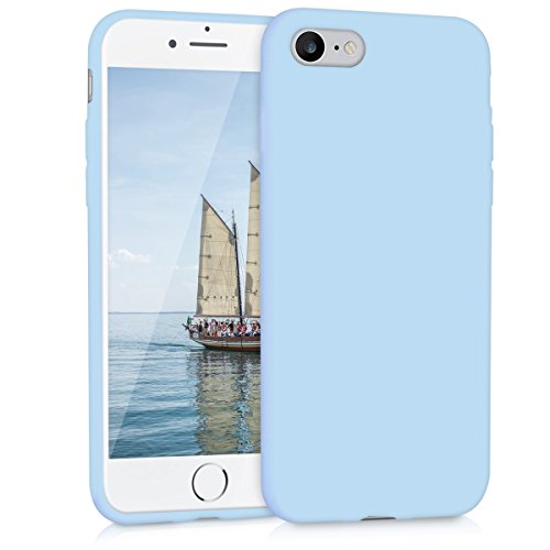 kwmobile Funda para Apple iPhone 7 8 - Carcasa para m  vil en  TPU Silicona  - Protector  Trasero  en  Azul Claro Mate 