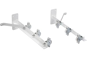 Sauvic Stendibiancheria da parete con 6 fili acciaio plastificato bianco