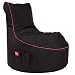 Produktbild GAMEWAREZ Mystic Sunset 2.0 Gaming Sitzsack, Made in Germany, für PS4, XBOX360, XboxOne, Nintendo DS, Nintendo Switch, Smartphone. Schwarz mit pinkem Keder, Tasche und Kopfhörerhalterung