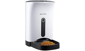 KatzeTatze Distributore Cibo Automatico per Cani e Gatti 4.3L Distributori Automatici di Cibo per Cani e Gatti, Registra Voce, timer digitale, Timer Programmabile Fino a 4 Pasti al Giorno