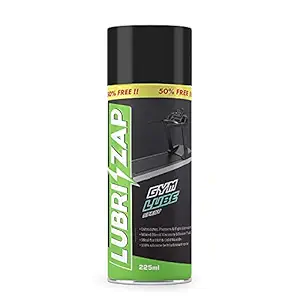 LUBRIZAP Gym Lube Spray for Equipment, Wear Resistant Lubricant Lube Chain Spray for Improve Chain Life & Performance - Gym Accessories - Pack of 1