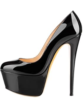 Guoar High Heels Damenchuhe Große Größe Rutsch Mehrfarbe Geschlossene Toe Plateau Pumps Party Hochzeit