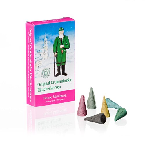 Crottendorfer 1012 Original Räucherkerzen "Bunte Mischung" 24 Stück, Größe M
