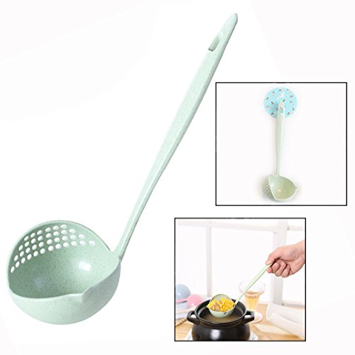Preisvergleich Produktbild OFKPO 2 in 1 Kunststoff Schöpflöffel / Abseihlöffel-24.5cm