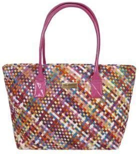 Multi Coloured Woven Tote Beach Bag Marsaille Design by Pia Rossini