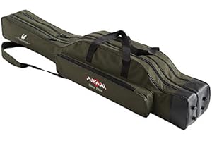Mikado Rutentasche 2/3 Fächern Rutenfutteral Angeltasche viele Varianten! 1,2-1,6m (150cm/2 Kammern/UWD-12002G-150W)
