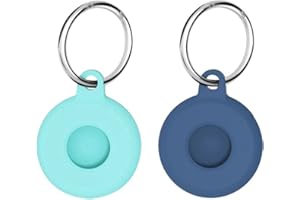 Zcooooool 2 uds Funda airtag Protectora de Silicona Gruesa para Apple Airtags, Llavero Airtag, Airtag Llavero