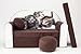 KIDS SOFA FLIP OUT BED 3 IN 1 FUTON CHILDS FURNITURE+FREE POUFFE/FOOTSTOOL&PILLOW (K6)