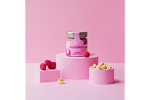 Karl Karlo Organic Nut Smus Cashew & Raspberry, 100% Natural Organic Ingredients, Vegan and Without Palm Oil, Fruity, Creamy Cashew Mus with Dried Raspberries, Ideal as Spread, Topping & Snacking