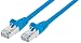 Produktbild intellinet 740609 Netzwerkkabel Cat7-Rohkabel mit Cat6a-Stecker 100% Kupfer LS0H 0,25m blau