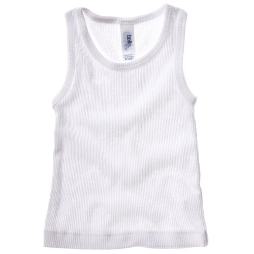 Bella + Canvas Baby Unisex Rib Tank Vest Top (6-12) (White)