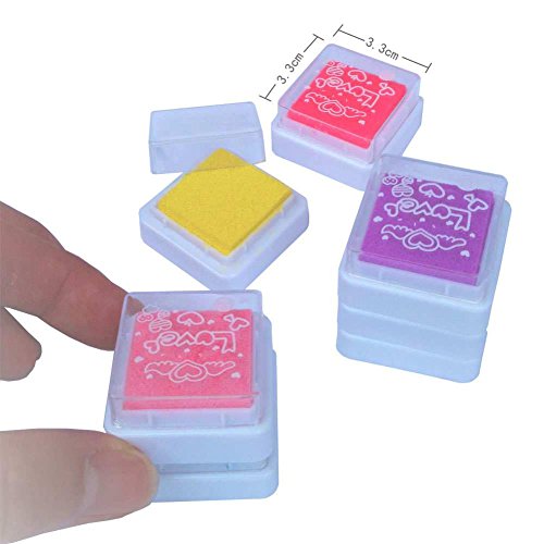 24 Farben Stempelkissen Set Stempel Tinte Pad, Craft Stamp Ink Pads für Papier Handwerk Stoff, Stempelkissen Leinwand Fingerabdruck Farbe, Scrapbook, Malerei - 4