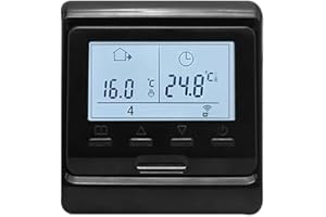 MINCOHOME MINCO HOME Programmable Tuya Smart WiFi Thermostat Electric Heating Warm Floor Temperature Controller For Water/Gas Boiler Voice Control Room Thermostat (For Water/Gas Boiler, Black)