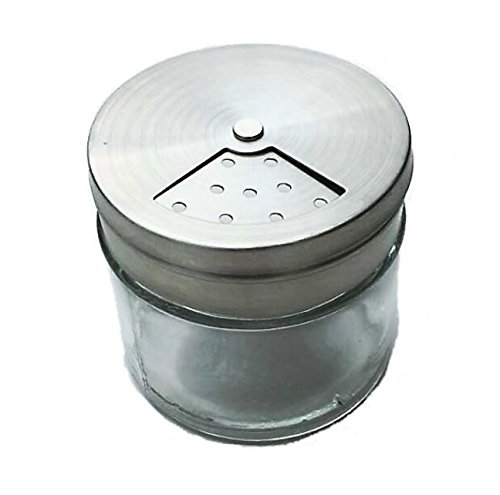 Gewürzstreuer Vorratsglas 100 ml mit 3-fach Lochung Edelstahldeckel 12 Stück - 3