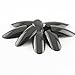 500 Oval Black French Nail Art Tips Full Cover Acrylic Nails (Black)