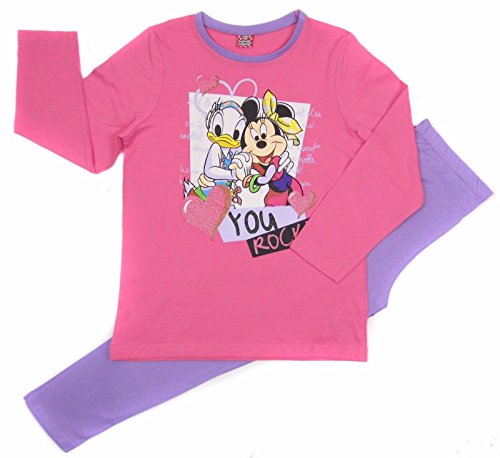 Girls Minnie Mouse Daisy Duck You Rock Pyjama Set 7-8 and 9-10 Year Flat Packed