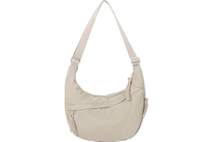 AndThere Borsa a Mezzaluna per Donna Uomo Borsa a Tracolla Grande in Nylon Crossbody Bag Hobo Borsa a Marsupio Borse a Mezza Luna con Tracolla Regolabile Borsetta Ragazza per Università Viaggio