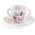 Seletti Kintsugi Tazzina con piattino in porcellana e oro 24 carati mod. 1