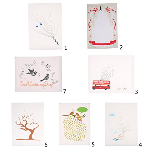 Hochzeit Vogel Fingerabdruck Baum Mit Farbigen Stempelkissen Für Signatur 7 stil – Farbe6, 40 * 60cm - 7