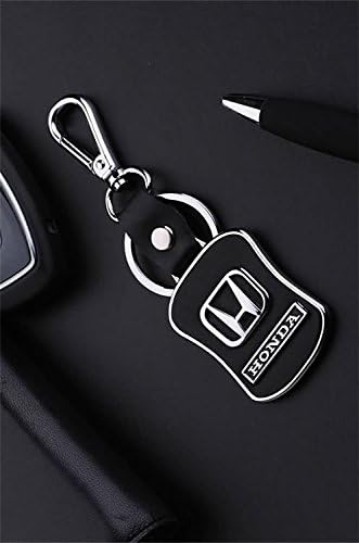 Automotiva Honda Black/Chrome effect Logo Style Featured Brand Logo Keyring Keyfob Honda Gift for Models Civic, Cr-V, Jazz, HR-V, NSX, Type R, Type S