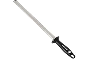 W WITHLENT Diamond Steel 12 inch, Professional Sharpening Steel for Master Chef, Ideal for Kitchen Knife, Cooking Knife, Butchers and Japanese Knife, Hunter or Home Gourmet Blade Sharpening Stick