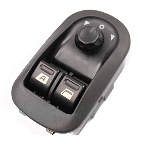 SODIAL(R) 6554.WA Electric Power Window Switch Mirror Button Control Fit for PEUGEOT 206 306 Black