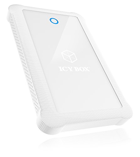 Icy Box IB-233U3-Wh Externes Gehäuse für 2,5″ (6,35 cm) SATA HDD/SSD mit USB 3.0 & UASP, werkzeuglos, Silikonschutzhülle(weiß) - 4