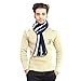 513 Vertical striped navy & white winter soft and warm men