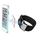 Produktbild Reserwa Laufarmband Armband mit Schnell On/Off Einfassung vom justierbaren laufenden Armband für iPhone 6/7/6 Plus/7 PlusSamsung S7/S8/S7edge/S8 Plus weichen SportArmband für laufendes wanderndes radfahrendes gehendes Arm-Band (Schwarz)