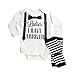 Produktbild Neugeborenes Baby Bekleidungssets Hosen & Bodys Sets Longra Neugeborenen Jungen Brief Bart Druck Bodys + Streifen Socken 2018 Baby Overall Strampler Gentleman jungen Kleidung (70CM 6Monate, White)
