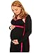 Pink Pixie Maternity Nursing Pyjamas 3 Piece Set Easy Feed With Dressing Gown Black & Pink Size 10-24
