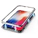 Produktbild samLIKE Handyhülle für iPhone XS MAX Magnet Hülle Transparent Hardcase 6.5 Zoll Schutzhülle Stoßfest Rückschale 360 ° Metallrahmen Schutz, Rücken Gehärtetes Glas ( Silber)