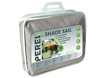 Perel 06558 Voile d'Ombrage Carrée Taupe/Marron 3,6 x 3,6 m