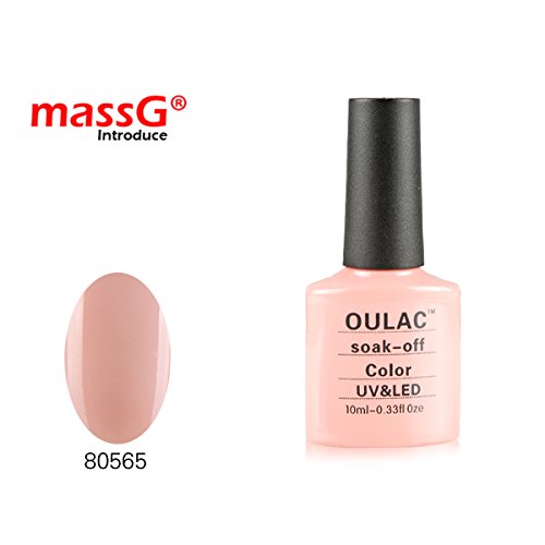 10ml OULAC Nail Gel Shine Gloss Matte Polish Varnish Remover Cleanser Wipes UV Light Required Fast Dry - Bare Pink