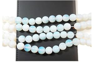 ‎PERLIN Perlen Edelstein strang 80 stk 4mm MONDSTEINE Opal RUND Halbedelstein Beads Gem New weiss