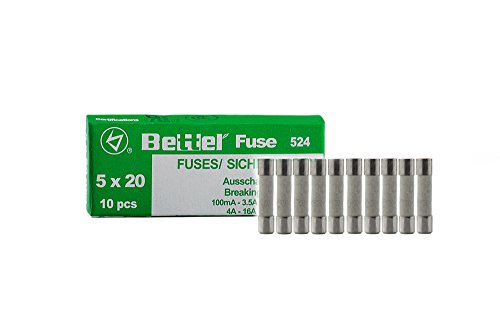Preisvergleich Produktbild 10er Päckchen Keramik Sicherungen 10A träge 5x20mm