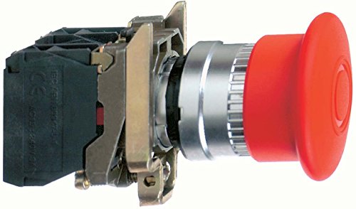 Preisvergleich Produktbild Schneider XB4BT845 Pilzdrucktaster not-aus, Rastend, Zugentriegelung, 1S+1Ö