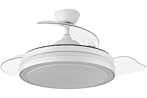 FABRILAMP Ventilador ESPARTA DC 72W, 6120 lm, 3 aspas, 110º, 3 colores, con control remoto, temporizador y función memoria, ideal para refrigerar espacios.