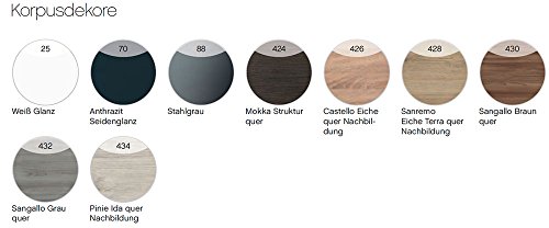 PELIPAL Solitaire 9005 SET K11-2T: Keramik Waschtisch Keramag Renova Nr.1 Plan, Weiß + Unterschrank