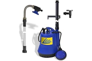 AMUR REGENFASSPUMPE FASSPUMPE TAUCHPUMPE f. REGENWASSER PUMPE f. Regentonne Regenfass REGEN-STAR SUPER 350Watt m. 10m Kabel, flachsaugend (ca.25mm) inklusive Schwimmerschalter