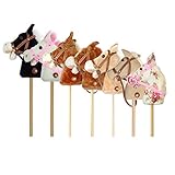 Pink Papaya Steckenpferd, Lilly, süßes Spielzeug Pferd aus...