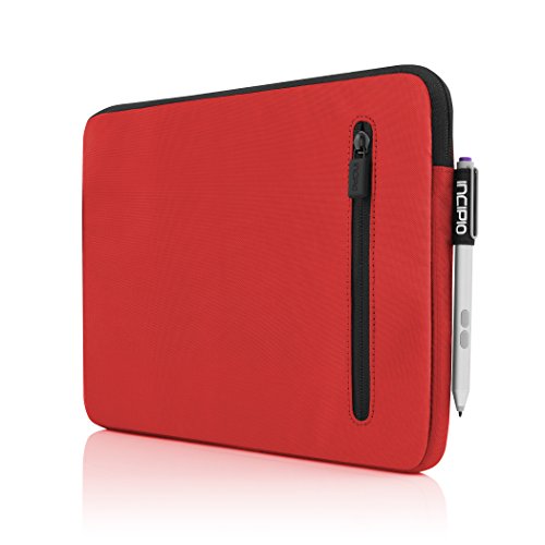 Incipio ORD horizontale Tasche für Microsoft Surface 3 – von Microsoft zertifizierte, gepolsterte Nylon-Schutztasche inkl. Außentasche – rot - 3