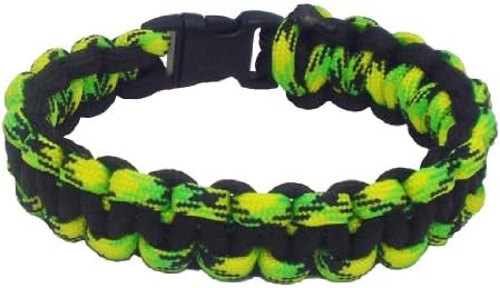 RootsBay Solomons Bar/Cobra Weave 550 Paracord Survival Bracelet (Jamaica 1, 8.5 inch)