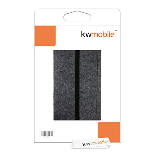 kwmobile Laptoptasche Filz Sleeve f  r 17  17 3 Laptop Notebook Ultrabook - Notebook Tasche Schutzh  lle Laptop Case H  lle in Dunkelgrau mit Innentas