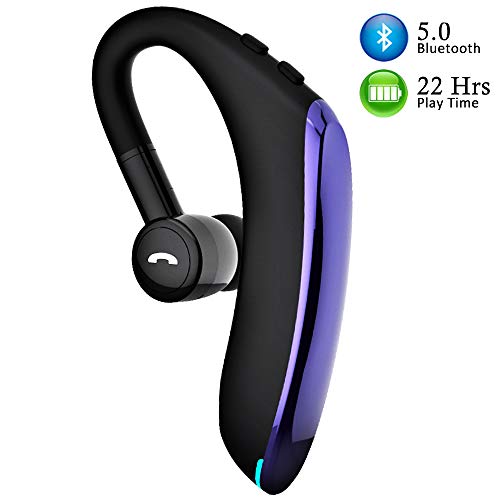 Auricular Bluetooth 5.0 Auricular Manos Libres, hasta 18-22 Horas de Tiempo de Funcionamiento para iPhone &Android, Auricular Inalámbrico con Cancelación de Ruido Durante Negocios/Oficina/Conducción