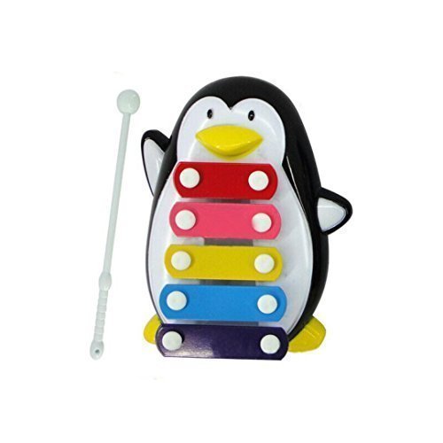 Oyedens Baby Kid 5-Note Xylophone Musical Toys Wisdom Development Penguin (Black)